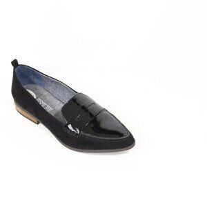 Dr. Scholl's Black Penny Loafers sz 7.5 Women Faux Leather Shoes Slip on Flat